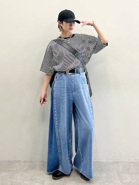 「Anui（アニュイ）のアイテム（帽子）」を使った、なっつさん（レディース・164cm）の春コーディネート