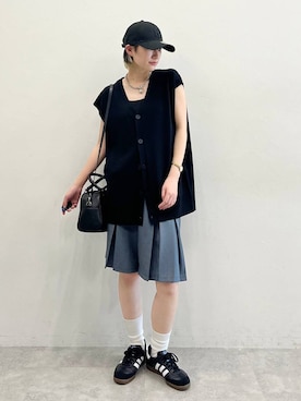 「Anui（アニュイ）のアイテム（帽子）」を使った、なっつさん（レディース・164cm）の春コーディネート