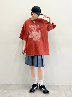 「Anui（アニュイ）のアイテム（帽子）」を使った、なっつさん（レディース・164cm）の春コーディネート