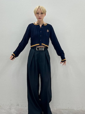 「Anui（アニュイ）のアイテム（スラックス）」を使った、なっつさん（レディース・164cm）の秋コーディネート