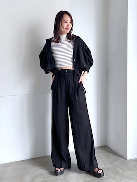 「PAGEBOY（ページボーイ）のアイテム（サンダル）」を使った、なっつさん（レディース・164cm）の春コーディネート