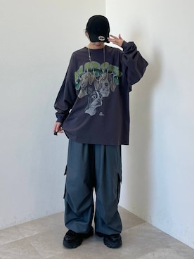 「Anui（アニュイ）のアイテム（帽子）」を使った、なっつさん（レディース・164cm）の春コーディネート