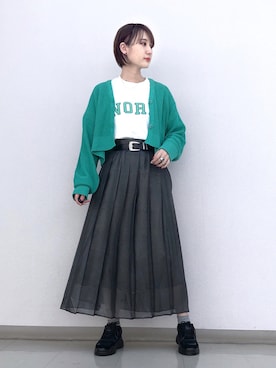 「GRL（グレイル）のアイテム（スニーカー）」を使った、なっつさん（レディース・164cm）の春コーディネート