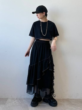 「Anui（アニュイ）のアイテム（帽子）」を使った、なっつさん（レディース・164cm）の春コーディネート