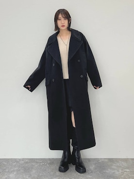 「アイテム（チェスターコート）」を使った、なっつさん（レディース・164cm）の秋コーディネート