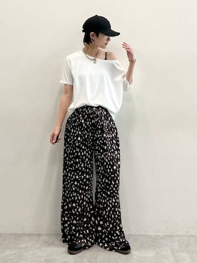 「Anui（アニュイ）のアイテム（帽子）」を使った、なっつさん（レディース・164cm）の春コーディネート