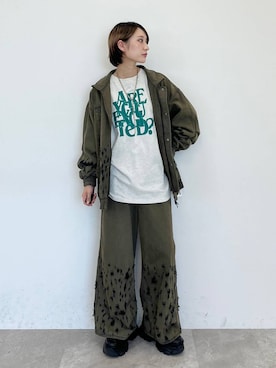 「Anui（アニュイ）のアイテム（デニムジャケット）」を使った、なっつさん（レディース・164cm）の秋コーディネート