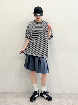 「Anui（アニュイ）のアイテム（帽子）」を使った、なっつさん（レディース・164cm）の春コーディネート