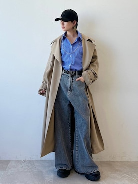 「PAGEBOY（ページボーイ）のアイテム（トレンチコート）」を使った、なっつさん（レディース・164cm）の春コーディネート