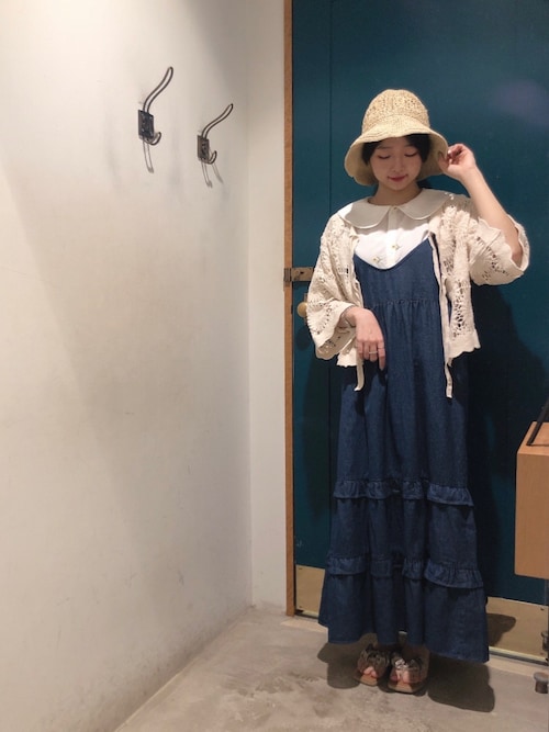 セール】前後2WAYデニムキャミワンピース(ワンピース)|ehka セール】前後2WAYデニムキャミワンピース(ワンピース)|ehka