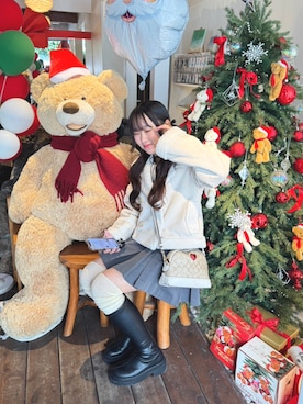 「アイテム（ムートンコート）」を使った、𝐇𝐨𝐧𝐨さん（レディース・150cm・20代）の冬コーディネート