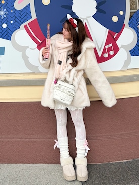 「Heather（ヘザー）のアイテム」を使った、𝐇𝐨𝐧𝐨さん（レディース・150cm）の冬コーディネート