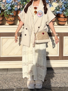「COACH（コーチ）のアイテム」を使った、𝐇𝐨𝐧𝐨さん（レディース・150cm）の春コーディネート