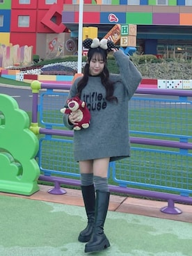 「JEANASIS（ジーナシス）のアイテム」を使った、𝐇𝐨𝐧𝐨さん（レディース・150cm）の秋コーディネート