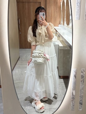 「Heather（ヘザー）のアイテム」を使った、𝐇𝐨𝐧𝐨さん（レディース・150cm）の夏コーディネート