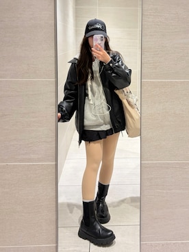 「nemne store（ネンネストア）のアイテム」を使った、𝐇𝐨𝐧𝐨さん（レディース・150cm）の冬コーディネート