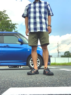 「KEEN（キーン）のアイテム（ブラック系）」を使った、SOUさん（メンズ・168cm）の秋コーディネート
