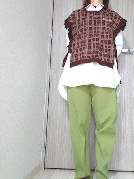 「LOWRYS FARM（ローリーズファーム）のアイテム（その他パンツ、グリーン系）」を使った、tyoco37さん（レディース・153cm）の春コーディネート