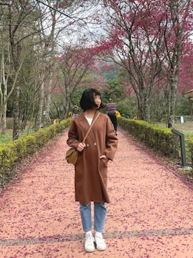 「無（ム）のアイテム（トレンチコート）」を使った、施晴文さん（レディース・155cm）の夏コーディネート