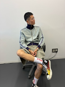 「ハーフパンツ」｜ながやまさん（メンズ・180cm）の秋コーディネート