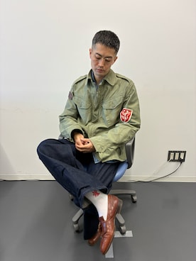 「アイテム（ジャケット/アウター）」を使った、ながやまさん（メンズ・180cm・30代）の秋コーディネート