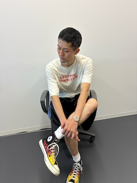 「オールスター」｜ながやまさん（メンズ・180cm）の夏コーディネート