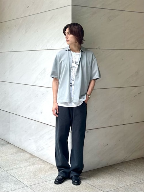 ESTNATION / 和紙ニット シャツ