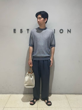 「ESTNATION（エストネーション）のアイテム」を使った、ESTNATION MENSさん（メンズ・172cm）の夏コーディネート