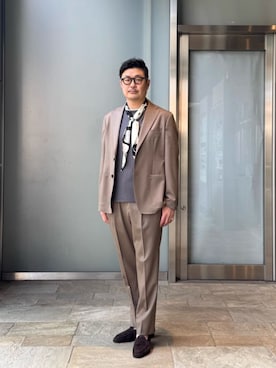 「ESTNATION（エストネーション）のアイテム（ニット/セーター）」を使った、ESTNATION MENSさん（メンズ・180cm）の夏コーディネート
