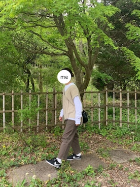 「NICE CLAUP（ナイスクラップ）のアイテム（パンツ）」を使った、ゆかたん半島さん（レディース・153cm）の夏コーディネート