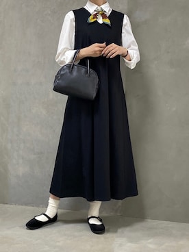 「UNIQLO（ユニクロ）のアイテム（ワンピース/ドレス）」を使った、おと.さん（レディース・165cm）の春コーディネート