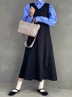 「drogheria Crivellini（ドロゲリアクリベリーニ）のアイテム（バレエシューズ）」を使った、おと.さん（レディース・165cm）の春コーディネート