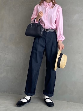 「drogheria Crivellini（ドロゲリアクリベリーニ）のアイテム（バレエシューズ）」を使った、おと.さん（レディース・165cm）の春コーディネート