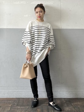 「アイテム（カチューシャ）」を使った、ADAM ET ROPE' STAFFさん（レディース・158cm）の冬コーディネート