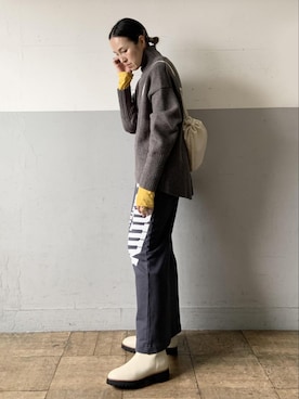 「BASERANGE（ベースレンジ）のアイテム」を使った、ADAM ET ROPE' STAFFさん（レディース・166cm）の夏コーディネート