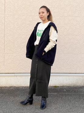 ADAM ET ROPE' STAFFさん（レディース・160cm）の冬コーディネート