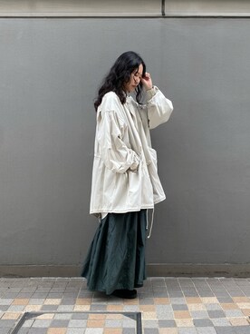 「Lui's（ルイス）のアイテム（モッズコート）」を使った、きんたさん（レディース・159cm）の冬コーディネート