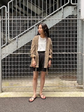 「SUPERTHANKS」｜「アイテム（その他アウター）」を使った、きんたさん（レディース・159cm）の夏コーディネート