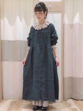 「Slowlinen」｜torikaiさん（レディース・160cm）の秋コーディネート