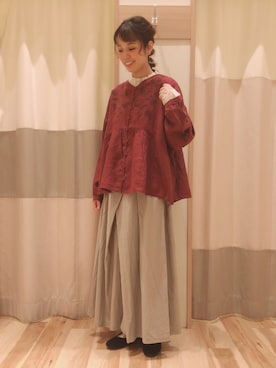 「Slowlinen」｜torikaiさん（レディース・160cm）の秋コーディネート