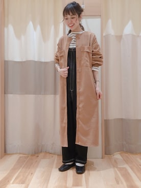 「Samansa Mos2 blue（サマンサモスモスブルー）のアイテム（ワンピース、オレンジ系）」を使った、torikaiさん（レディース・160cm）の秋コーディネート