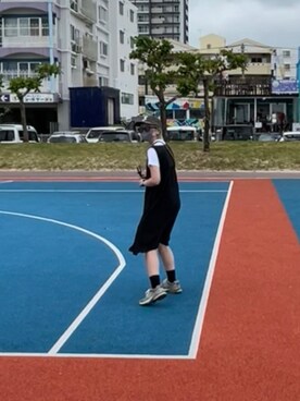 「SM2（エスエムツー）のアイテム（ワンピース/ドレス、ブラック系）」を使った、あーチャンさん（レディース）の夏コーディネート