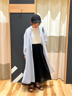 「Samansa Mos2 blue（サマンサモスモスブルー）のアイテム（キャップ）」を使った、おの 🧸さん（レディース・161cm）の春コーディネート