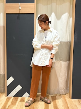 「Samansa Mos2 blue（サマンサモスモスブルー）のアイテム（パンツ、オレンジ系）」を使った、おの 🧸さん（レディース・161cm）の夏コーディネート