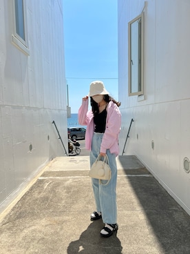 「RETRO GIRL（レトロガール）のアイテム（帽子）」を使った、ayakaさん（レディース・168cm）の春コーディネート