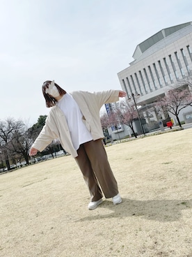 「flaner（フラネ）のアイテム（ジャケット/アウター）」を使った、とわさん（レディース・164cm）の春コーディネート
