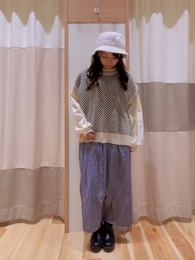 「Samansa Mos2 blue（サマンサモスモスブルー）のアイテム（帽子）」を使った、✿   あやか  ✿さん（レディース・145cm）の冬コーディネート