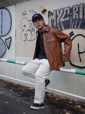 「ストリートファッション」｜「アイテム（その他アウター）」を使った、今野太那さん（メンズ・175cm）の冬コーディネート