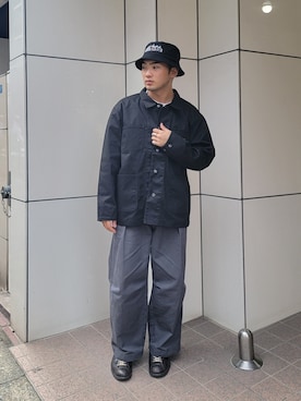 「schott（ショット）のアイテム（ブルゾン）」を使った、今野太那さん（メンズ・175cm）の夏コーディネート