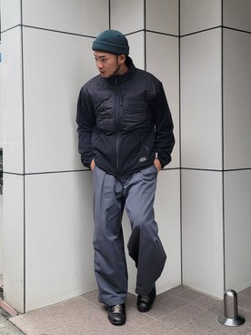 「schott（ショット）のアイテム（ブルゾン）」を使った、今野太那さん（メンズ・175cm）の秋コーディネート